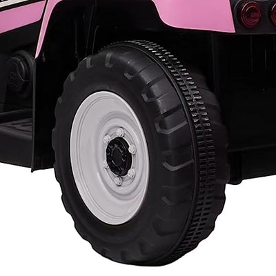 Garvee Ride - P Series: 12V Electric Tractor & Trailer for Kids, 3-6 Yrs - With RC - Pink / 25W