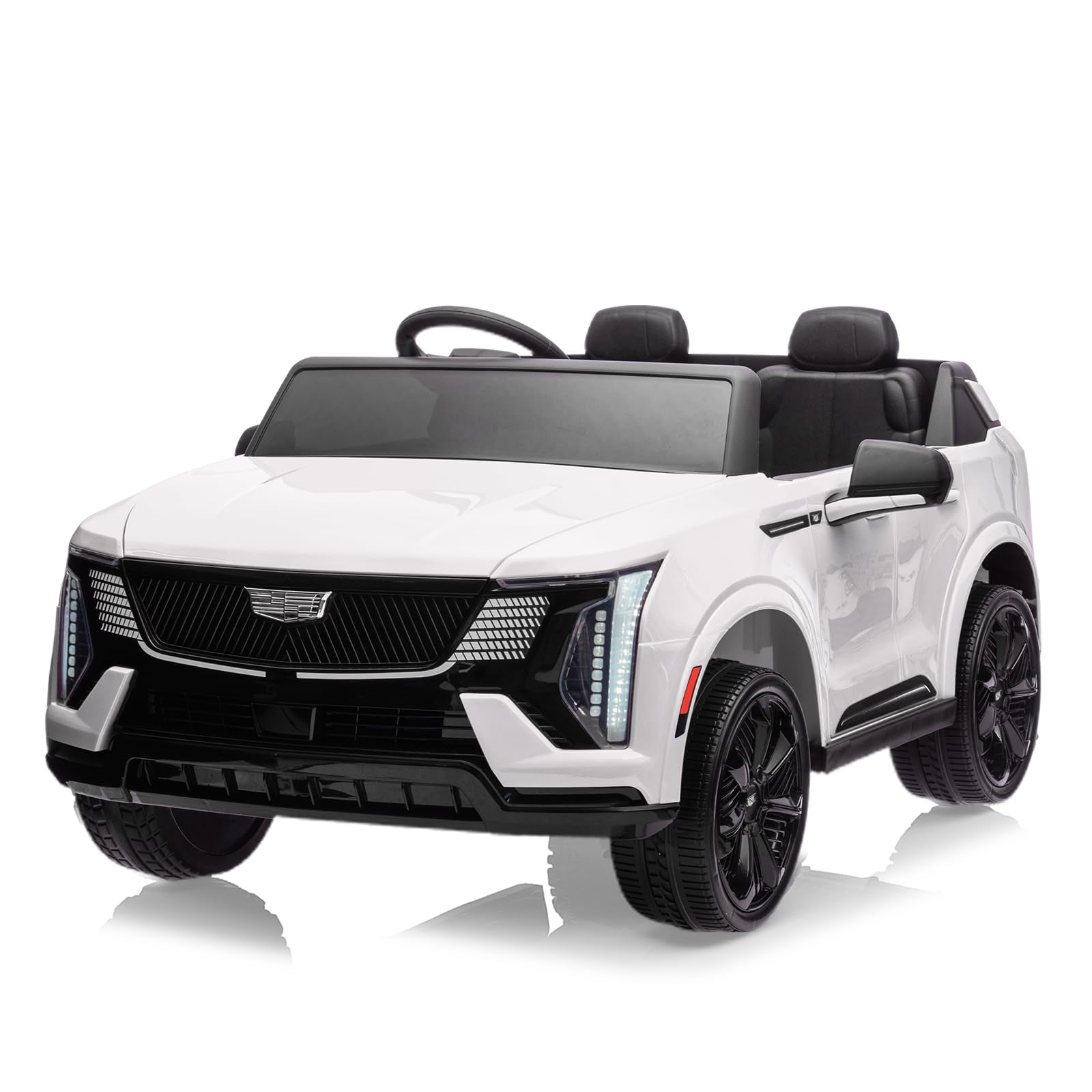 Garvee Ride - P Series: 24V Ride On Car, Licensed Battery Powered Electric Vehicle w/Remote Control, 2 Seater, 4-Wheel Shock Absorbers, Smooth Start, Music, LED Lights for Boys Girls