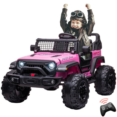 Garvee Ride - P Series: 2 Seats Battery Powered Electric Truck with Remote Control, 24V Kids Ride on Toy with 20inch Extra Width Seat for 3-8 Years Kids, Pink