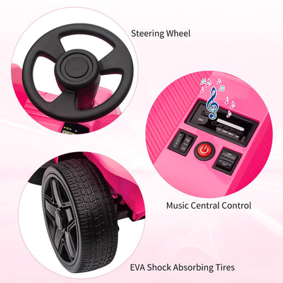 Garvee Ride - P Series: 2 Seaters 4-Wheelers Electric Ride On Toy for Kids, 24V 120W*2 Powerful Motors Max Load 200 Lbs, Two Driver Modes + Remote Control Modes for Toddlers Child with Music, USB, Storage Box, Pink-Color