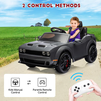 Garvee Ride - P Series: 12V Kids' Electric Ride On Car, Licensed Dodge Challenger Electric Car, Battery Powered Car with Parental Remote & Kids Manual Control, Battery Display, Volume Control for Kids