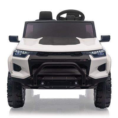 Garvee Ride - P Series: 24V Kids Ride On Car 2 Seater Electric Ride On Toy for Toddlers Battery Powered Truck Car With Remote Control, Battery Display, Handle, Trunk, LED Lights, Music (White)