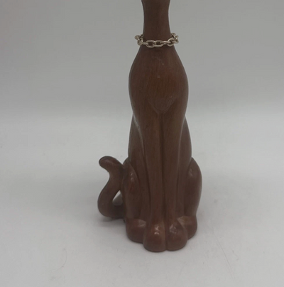 Faux Wood Vintage Siamese Cat Statue