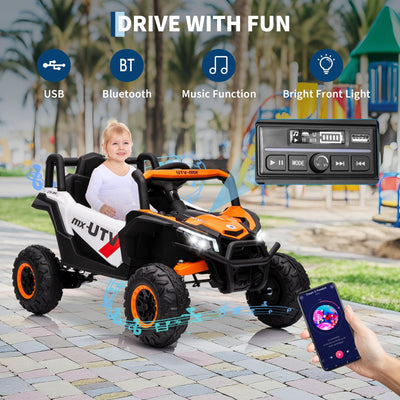 Garvee Ride - P Series: 12V UTV Buggy Electric Ride-on Car for Kids, 4WD/2WD, LED Lights, EVA Tires, Shock Absorbers, Remote Control, Outdoor Adventure